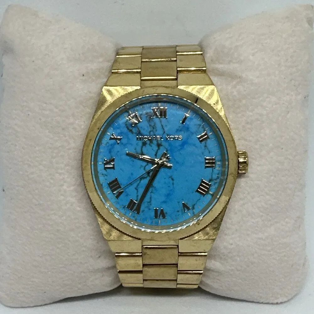 Michael Kors Channing MK5894 Women Gold Stainless Steel Analog Dial Watch HME463